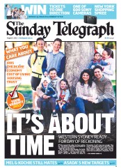 Sunday Telegraph (Australia) Newspaper Front Page for 4 August 2013