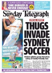 Sunday Telegraph (Australia) Newspaper Front Page for 5 January 2014
