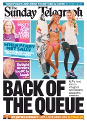 Sunday Telegraph (Australia) Newspaper Front Page for 7 July 2013