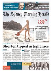 Sydney Morning Herald (Australia) Newspaper Front Page for 10 October 2013