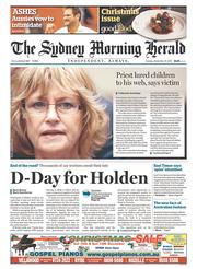 Sydney Morning Herald (Australia) Newspaper Front Page for 10 December 2013