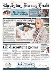 Sydney Morning Herald (Australia) Newspaper Front Page for 10 May 2013