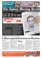 Sydney Morning Herald (Australia) Newspaper Front Page for 10 September 2013