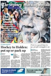 Sydney Morning Herald (Australia) Newspaper Front Page for 11 December 2013