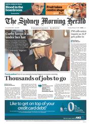 Sydney Morning Herald (Australia) Newspaper Front Page for 11 February 2014