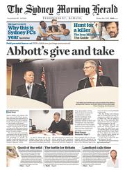 Sydney Morning Herald (Australia) Newspaper Front Page for 11 May 2015