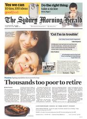 Sydney Morning Herald (Australia) Newspaper Front Page for 12 April 2016