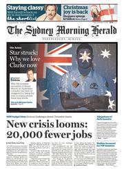 Sydney Morning Herald (Australia) Newspaper Front Page for 13 December 2013