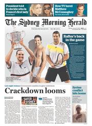 Sydney Morning Herald (Australia) Newspaper Front Page for 13 January 2014