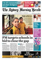 Sydney Morning Herald (Australia) Newspaper Front Page for 13 February 2014