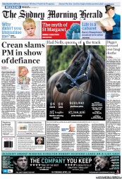 Sydney Morning Herald (Australia) Newspaper Front Page for 13 April 2013