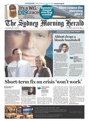 Sydney Morning Herald (Australia) Newspaper Front Page for 14 August 2013