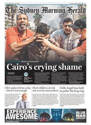 Sydney Morning Herald (Australia) Newspaper Front Page for 15 August 2013