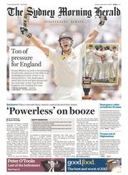 Sydney Morning Herald (Australia) Newspaper Front Page for 17 December 2013