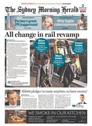 Sydney Morning Herald (Australia) Newspaper Front Page for 17 May 2013