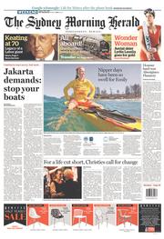 Sydney Morning Herald (Australia) Newspaper Front Page for 18 January 2014