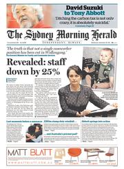Sydney Morning Herald (Australia) Newspaper Front Page for 18 September 2013