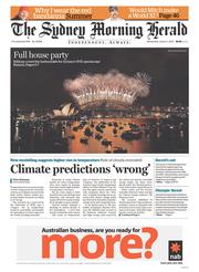 Sydney Morning Herald (Australia) Newspaper Front Page for 1 January 2014