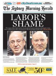 Sydney Morning Herald (Australia) Newspaper Front Page for 1 August 2013