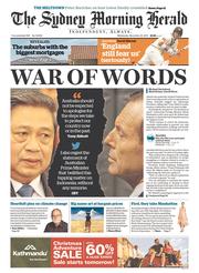 Sydney Morning Herald (Australia) Newspaper Front Page for 20 November 2013
