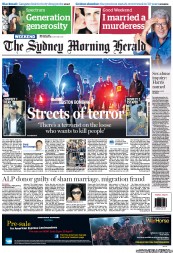 Sydney Morning Herald (Australia) Newspaper Front Page for 20 April 2013