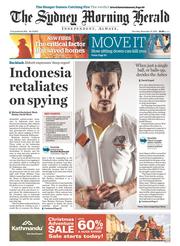 Sydney Morning Herald (Australia) Newspaper Front Page for 21 November 2013