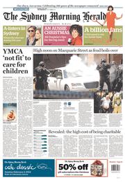 Sydney Morning Herald (Australia) Newspaper Front Page for 21 December 2013