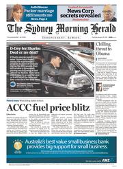 Sydney Morning Herald (Australia) Newspaper Front Page for 21 August 2014