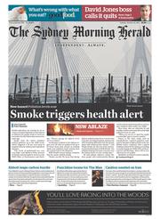 Sydney Morning Herald (Australia) Newspaper Front Page for 22 October 2013
