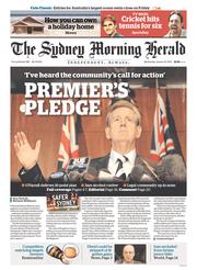 Sydney Morning Herald (Australia) Newspaper Front Page for 22 January 2014