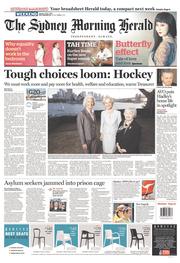 Sydney Morning Herald (Australia) Newspaper Front Page for 22 February 2014