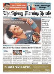 Sydney Morning Herald (Australia) Newspaper Front Page for 23 January 2014