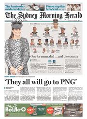 Sydney Morning Herald (Australia) Newspaper Front Page for 23 July 2013