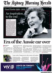 Sydney Morning Herald (Australia) Newspaper Front Page for 24 May 2013