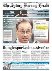 Sydney Morning Herald (Australia) Newspaper Front Page for 25 October 2013