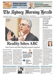 Sydney Morning Herald (Australia) Newspaper Front Page for 25 November 2014