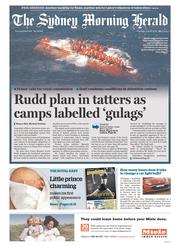 Sydney Morning Herald (Australia) Newspaper Front Page for 25 July 2013