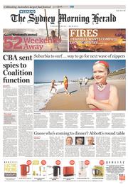Sydney Morning Herald (Australia) Newspaper Front Page for 26 October 2013