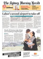 Sydney Morning Herald (Australia) Newspaper Front Page for 26 July 2013