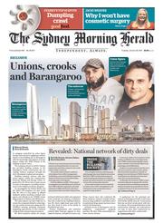 Sydney Morning Herald (Australia) Newspaper Front Page for 28 January 2014