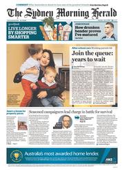 Sydney Morning Herald (Australia) Newspaper Front Page for 2 July 2013