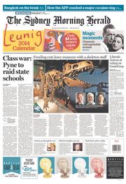 Sydney Morning Herald (Australia) Newspaper Front Page for 30 November 2013