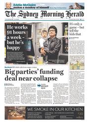Sydney Morning Herald (Australia) Newspaper Front Page for 30 May 2013