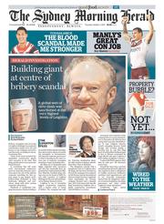 Sydney Morning Herald (Australia) Newspaper Front Page for 3 October 2013