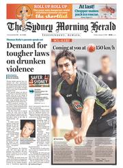 Sydney Morning Herald (Australia) Newspaper Front Page for 3 January 2014