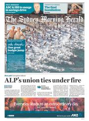 Sydney Morning Herald (Australia) Newspaper Front Page for 3 February 2014