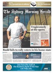 Sydney Morning Herald (Australia) Newspaper Front Page for 3 September 2013