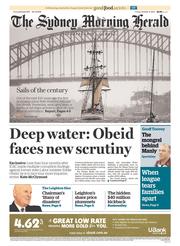 Sydney Morning Herald (Australia) Newspaper Front Page for 4 October 2013