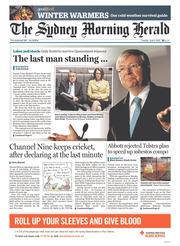 Sydney Morning Herald (Australia) Newspaper Front Page for 4 June 2013