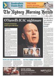 Sydney Morning Herald (Australia) Newspaper Front Page for 5 December 2013